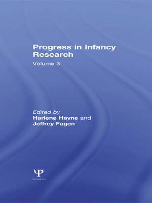 cover image of Progress in infancy Research